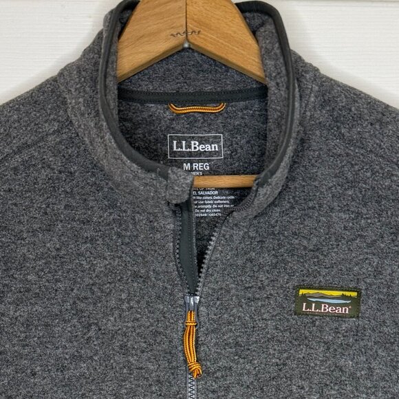 L.L. Bean Mountain Classic Fleece Vest Heather Gray Size Medium Reg - Picture 2 of 6
